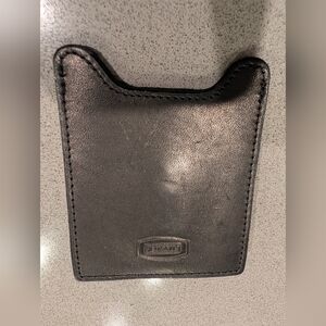 Fossil Black Leather Card Sleeve Money Clip